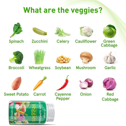 Veggies Supplement Filled with Vitamins and Minerals