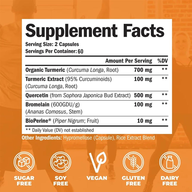 Premium Turmeric Powder Curcumin Capsules